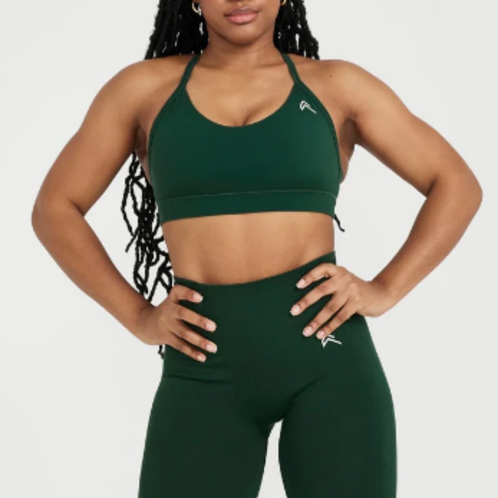 Oner Active Women's Evergreen Adjustable Strap Mid-coverage Sports Bra Size S